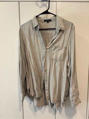 Velvet Heart Men's Light Taupe Button-Front Shirt Jacket